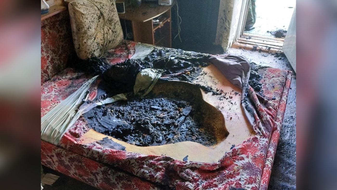 Из пожара на Героев-североморцев в Мурманске огнеборцы спасли собаку